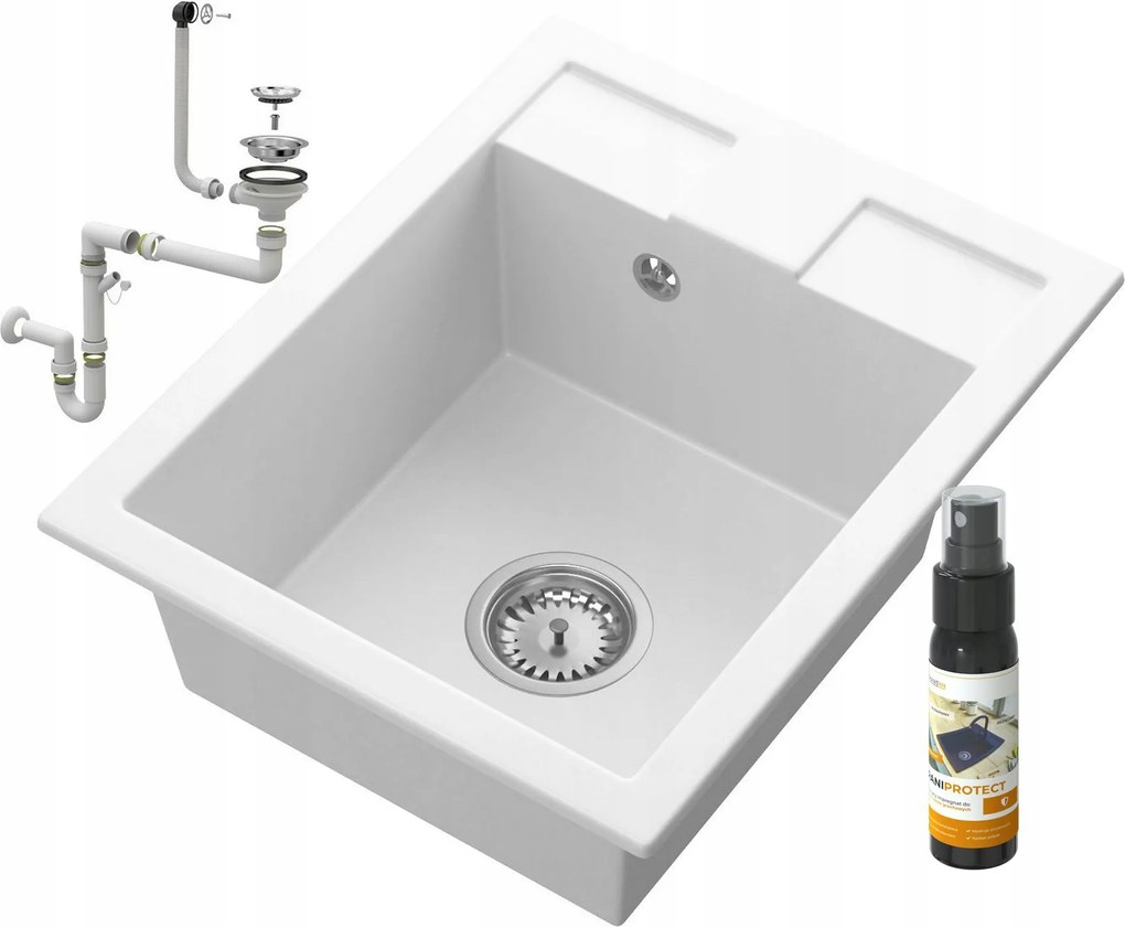 Mosogató Gránit Mosogató egymedencés szifon