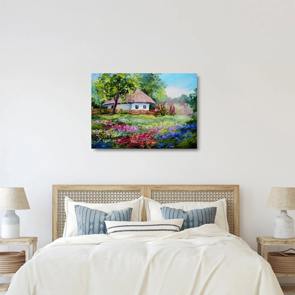 Üveg kép - Vendégház (70x50 cm)
