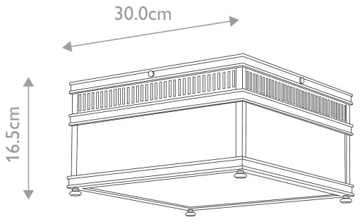 Elstead HOLBORN-F-DB - Kültéri mennyezeti lámpa HOLBORN 2xE27/60W/230V IP44
