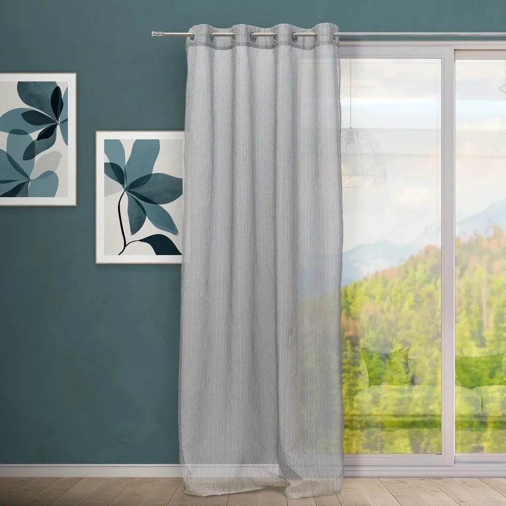 Szürke fényáteresztő függöny 140x260 cm Vertical Thread – Casa Selección