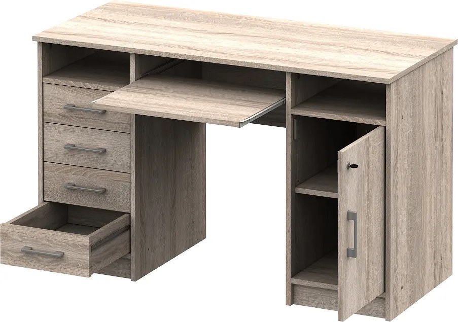 PC asztal, tölgy sonoma, B9 NEW