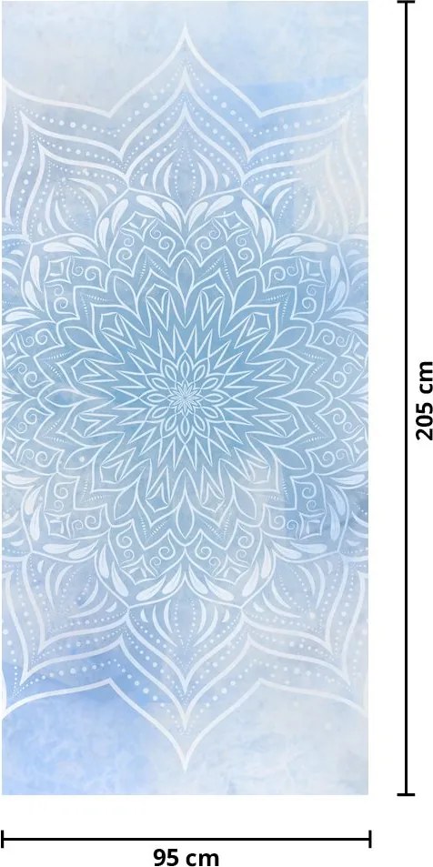 Fotótapéta ajtóra - Téli mandala (95x205cm)