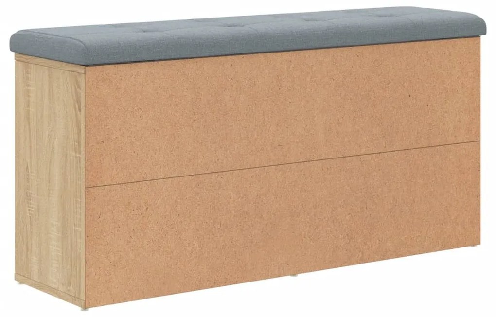 sonoma tölgy színű szerelt fa cipőtároló pad 102 x 32 x 50 cm
