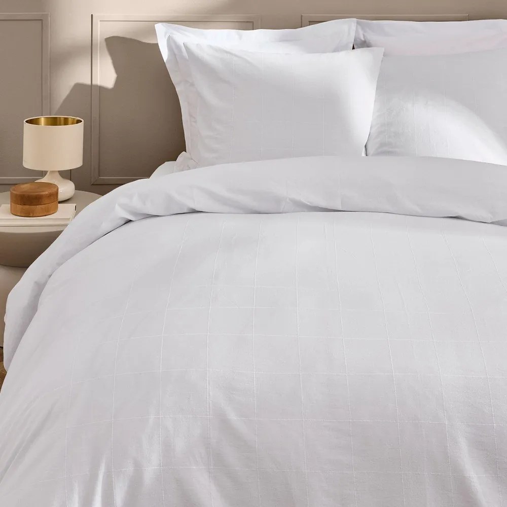 Fehér kétszemélyes-hosszabbított ágyneműhuzat 240x220 cm Linella – douceur d'intérieur