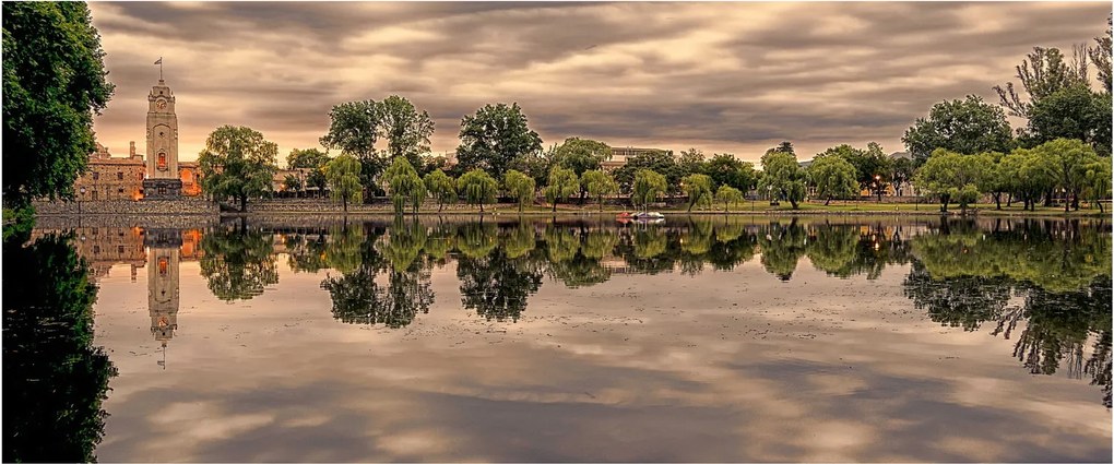 A tó és a fák képe (120x50 cm)