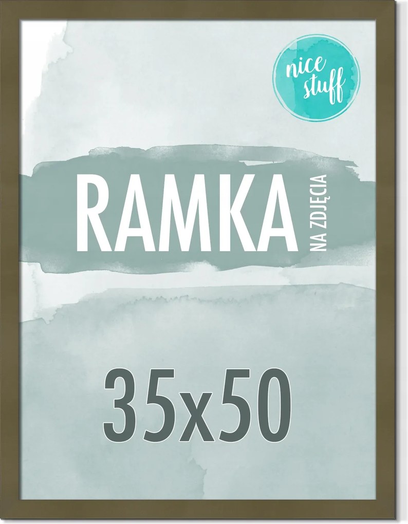 Képkeret 35x50 B3 Képkeret Fotó 50x35 Olívazöld