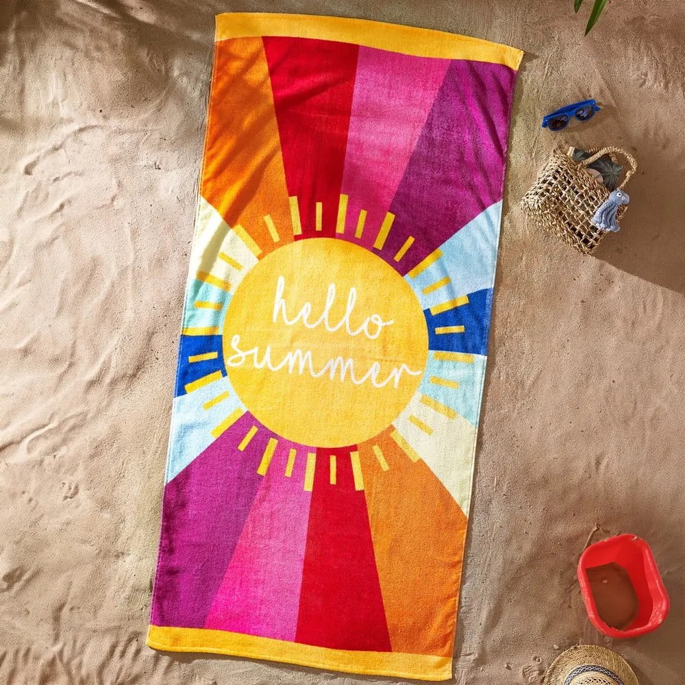 Pamut strandtörölköző 76x160 cm Hello Summer – Catherine Lansfield