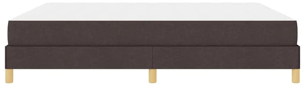 Boxrugós ágy Barna 180 x 200 cm Textil és mérnöki fa