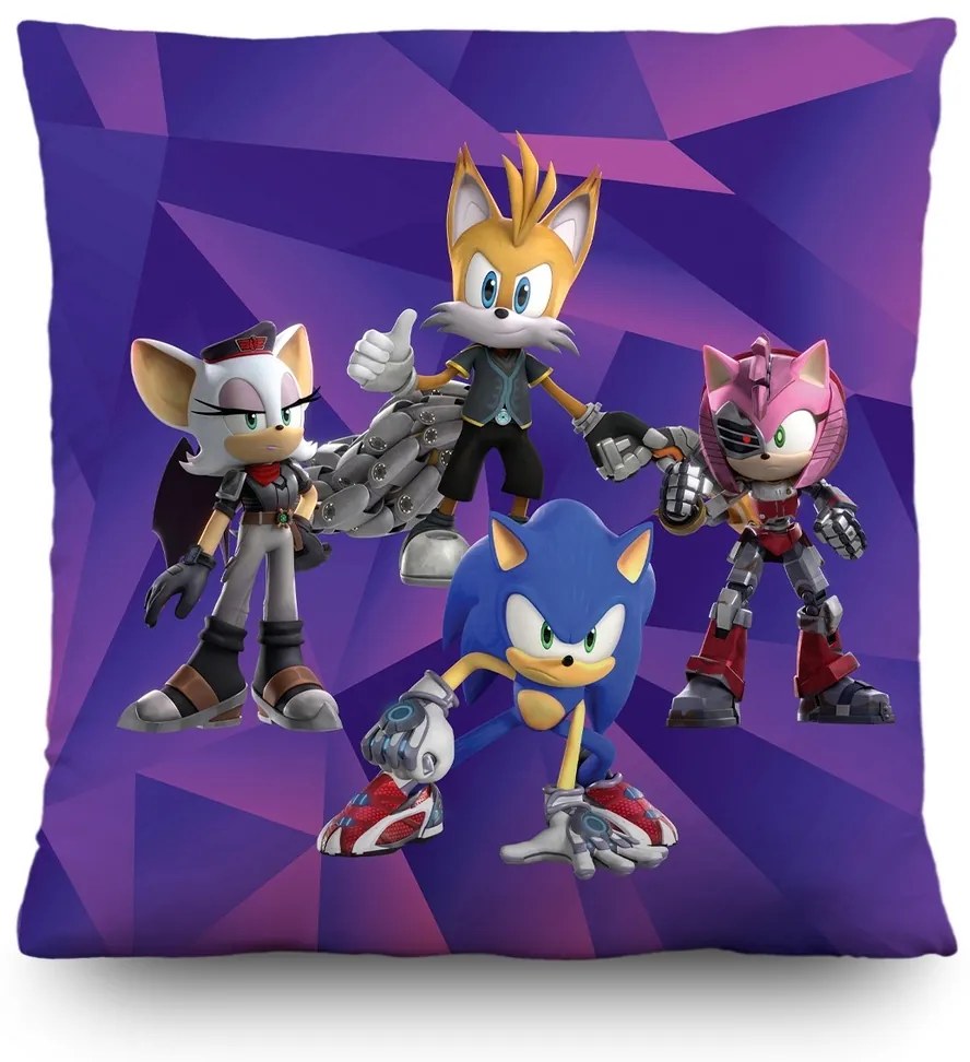 Sonic gyermek párna, 40 x 40 cm
