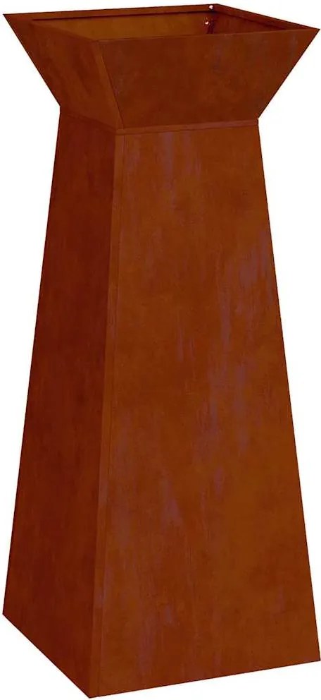 vidaXL Pillér Ültető Ezüst 40 x 40 x 100 cm