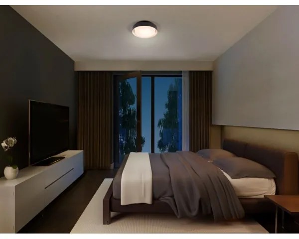 Osram - Mennyezeti lámpa ORBIS MADRID 2xE27/10W/230V átm. 29 cm fekete