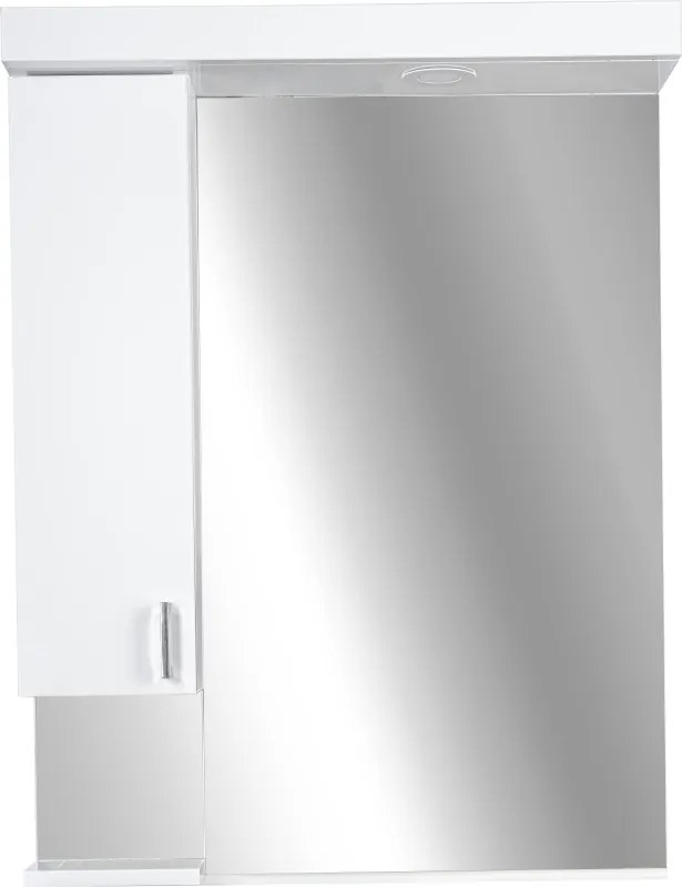 Viva STYLE Tükrös fürdőszobai szekrény LED világítással - BALOS szekrénnyel - 75 x 97 x 15 cm