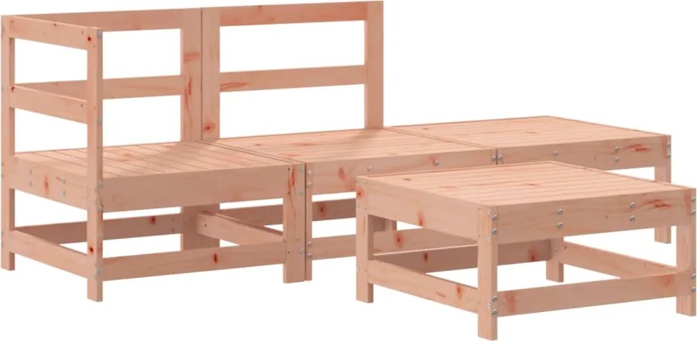 vidaXL 4 részes tömör duglászfenyő kerti pihenőgarnitúra