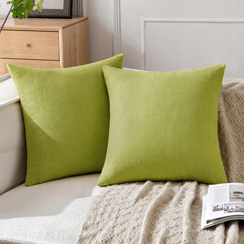 Miulee Díszpárnahuzat 50 x 50cm 2 db Zöld