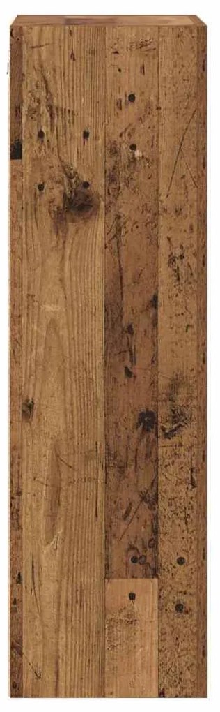 vidaXL TV Fali Szekrény Öreg fa 40,5 x 30 x 102 cm Faanyag