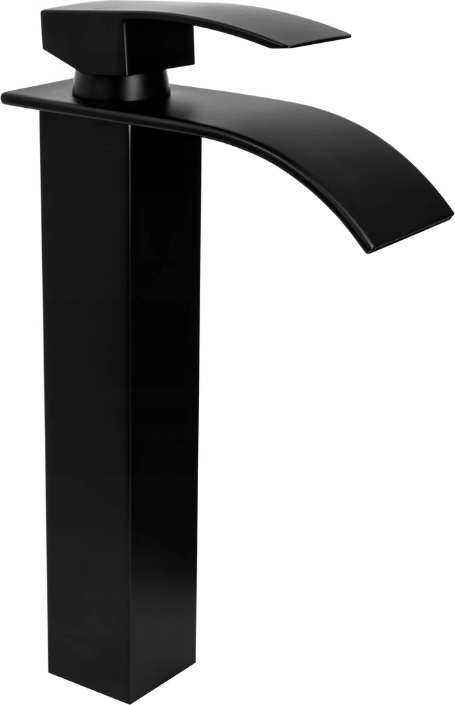 Fürdőszobai Csaptelep Mosdóhoz Fekete Magas Lépcsőzetes Vízesés Elva