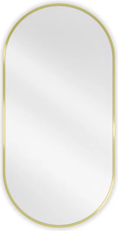 Mexen Loft ovális fürdőszobai tükör 100 x 50 cm, arany kerettel - 9851-100-050-000-50