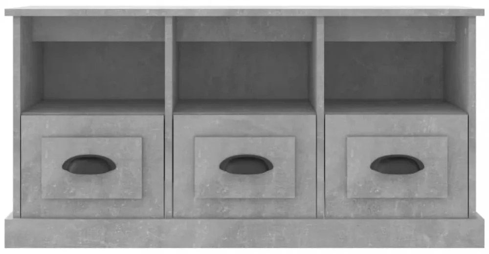 betonszürke szerelt fa TV-szekrény 100x35x50 cm