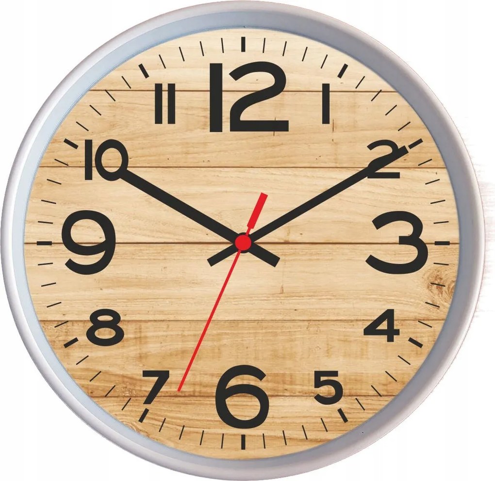 Jól Olvasható Falióra Atrix ATE2015WW3 Fautánzatú Számlap 30 cm