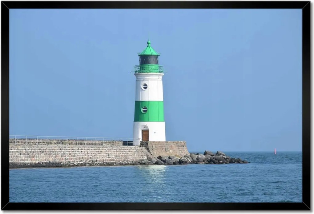 Poszterek keretben 60x40 Világítótorony Tenger
