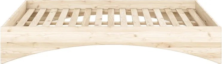 Natúr színű borovi fenyő franciaágy ágytámla nélkül 160x200 cm Orbit – Karup Design