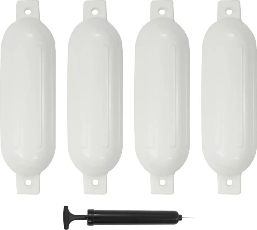 vidaXL 4 darab fehér PVC csónak lökhárító 51 x 14 cm