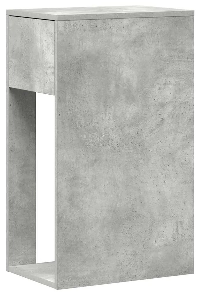 számítógépes toronyállvány fiókkal betonszürke 30x44x74cm beton