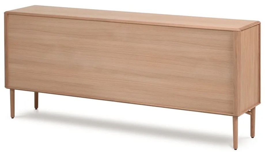 Natúr színű alacsony komód tölgyfa dekorral 200x86 cm Lenon – Kave Home