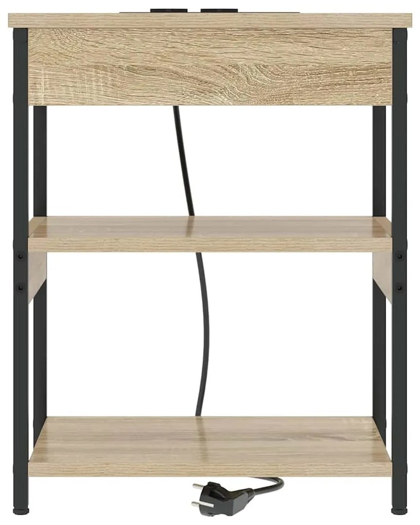 Éjjeli Szekrények 2 pcs sonoma tölgy 41 x 31 x 51 cm Faanyag