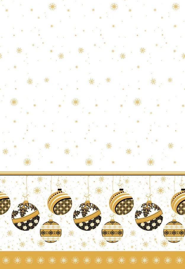 Karácsony Charming Baubles papír asztalterítő 120x180 cm