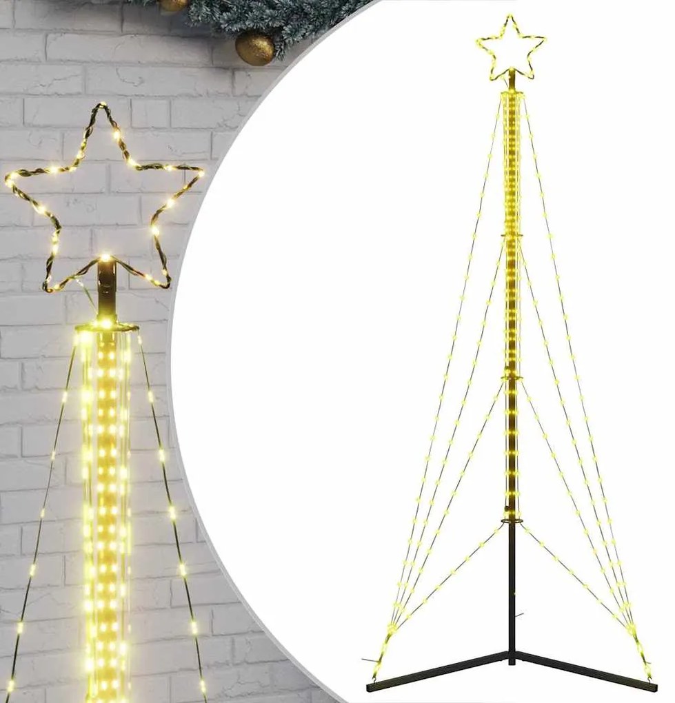 meleg fehér LED karácsonyfa 483 LED 240 cm