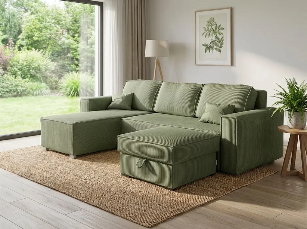 Taburet SMART COSARO tárolóhellyel 65x65 cm, mentás