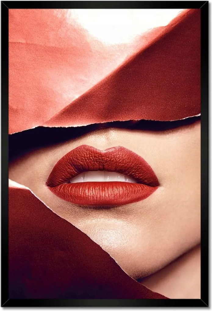 Poszter keretben 40x60 Női ajkak Ajkak