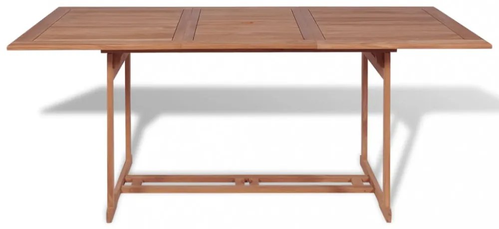 tömör tíkfa kerti asztal 180 x 90 x 75 cm