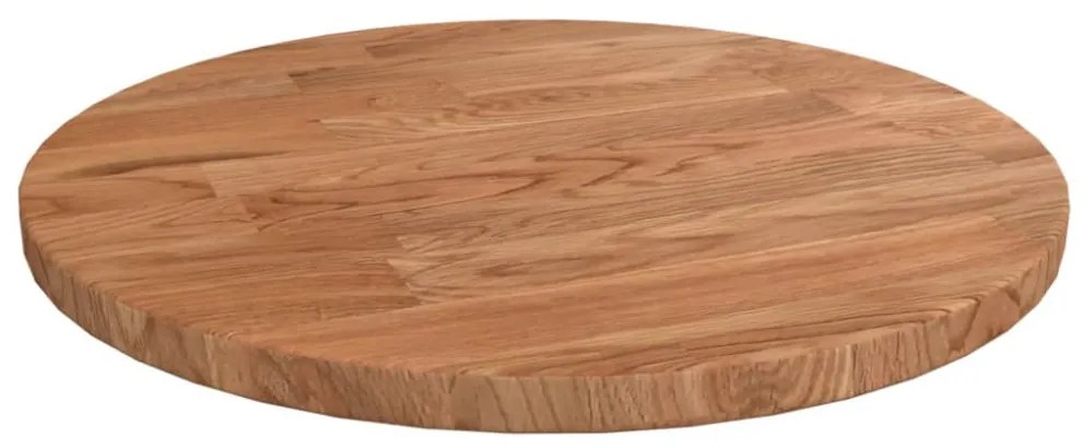 világosbarna kezelt tömör tölgyfa kerek asztallap Ø30x1,5 cm