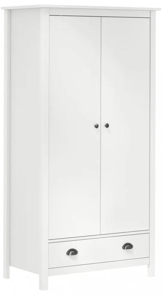 Fehér 2 ajtós fenyő ruhásszekrény hill sorozat 89x50x170 cm