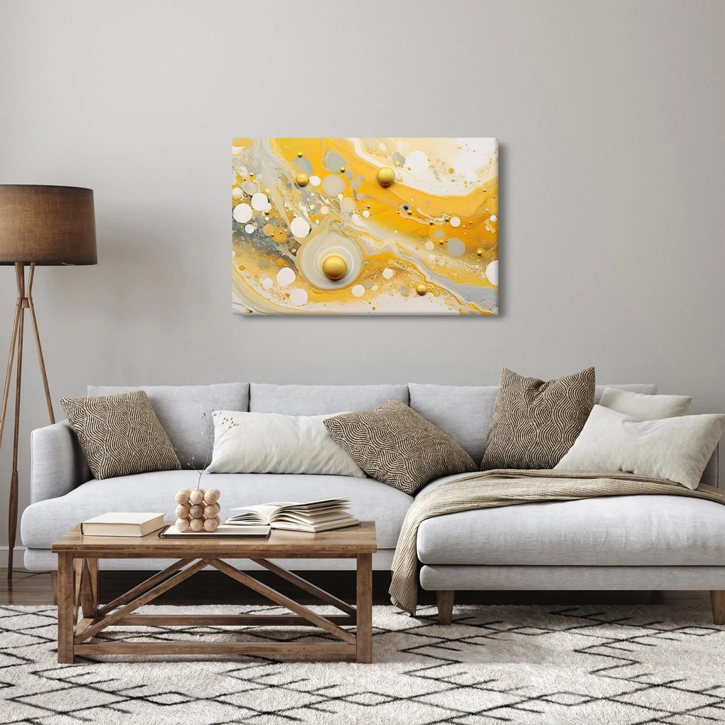 Kép - Absztrakt háttér arany díszítéssel (90x60 cm)