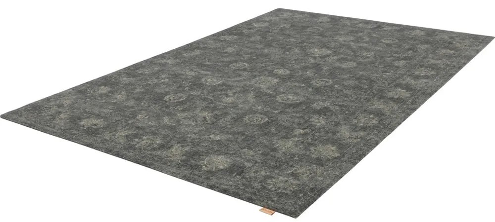 Szürke gyapjú szőnyeg 230x340 cm Calisia Vintage Flora – Agnella