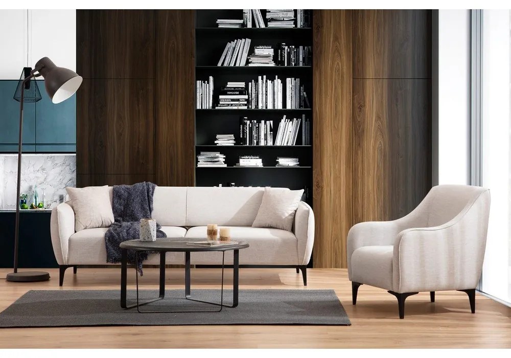 Krémszínű kanapé 220 cm Belissimo – Balcab Home