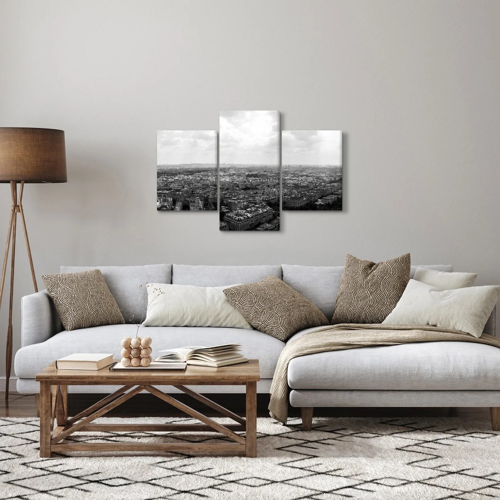 Kép - Házak háztetői Párizsban (90x60 cm)