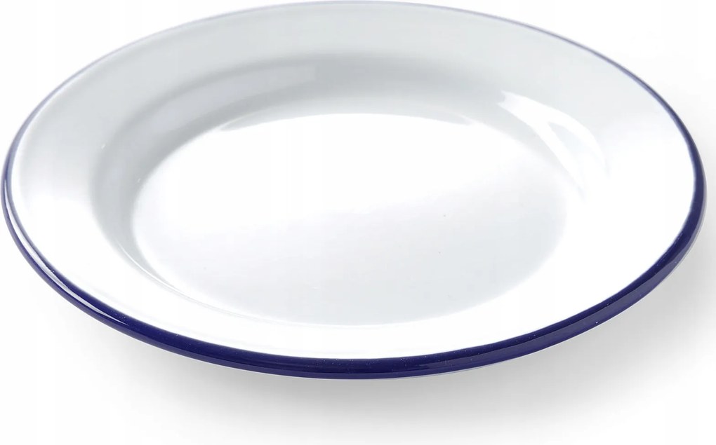 Ebédlő Tányér Zománcozott Fehér Retro Gasztronómiai Stílus Hendi