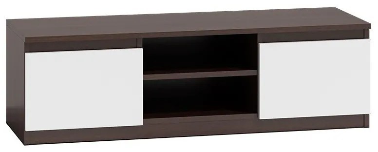 Milanga RTV120 MIX TV állvány, 120x36x40 cm, wenge-fehér
