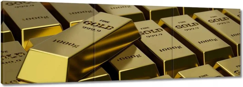 Vászonkép 90x30 Arany rúd arany 1000g