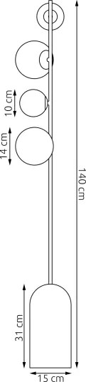 Állólámpa ETNO 4xG9/8W/230V bézs