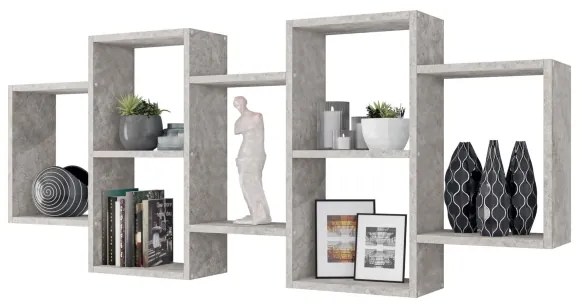 Fali polc TRIO 65x161 cm szürke