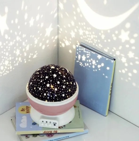 Atmosphera - LED gyerek projektor 3xAA rózsaszín