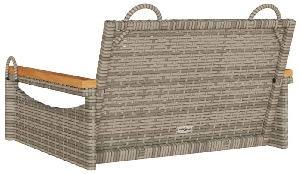 szürke polyrattan hintapad 63 x 62 x 40 cm