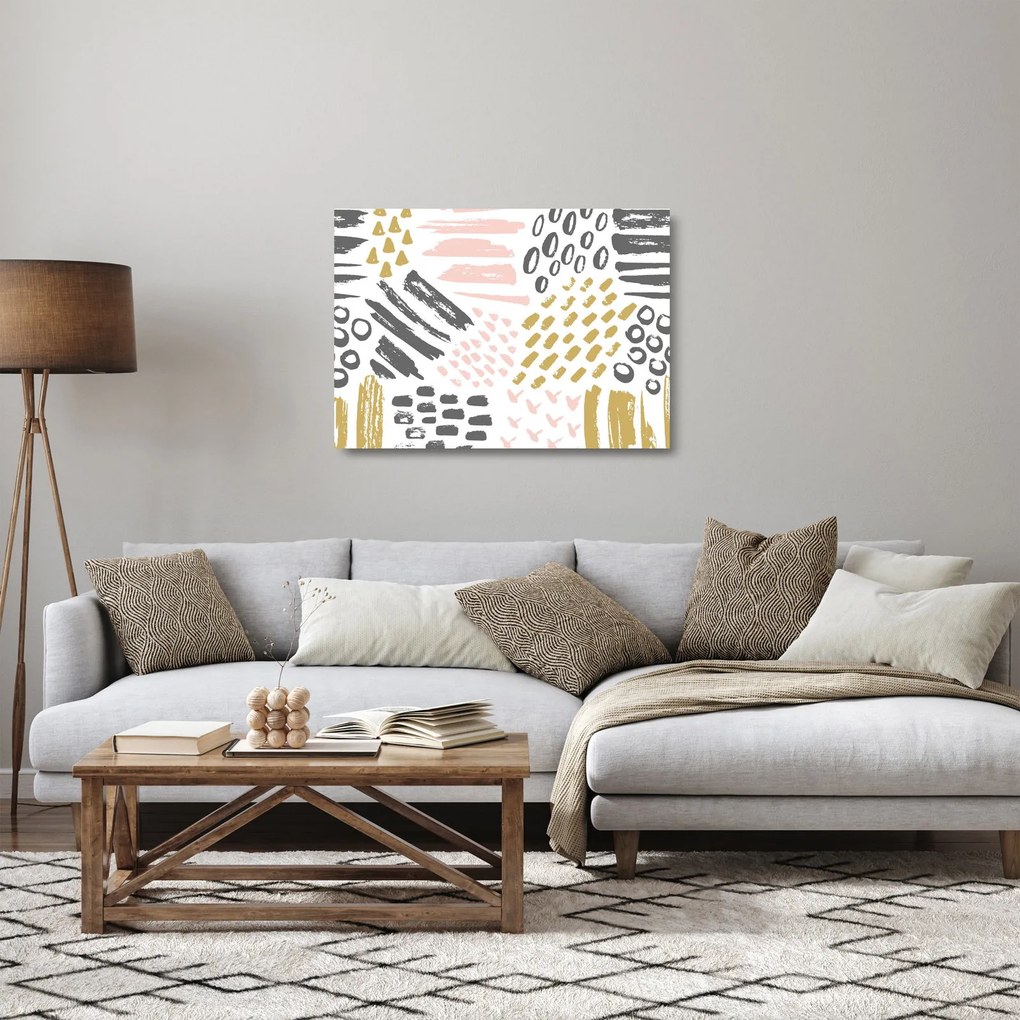 Üveg kép - Absztrakt stroke-ok (70x50 cm)