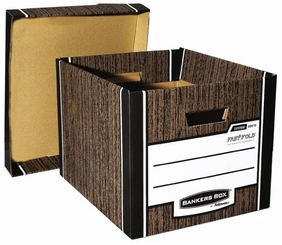 Irattartó Fellowes Bankers Box Woodgrain 2 db / csomag, barna