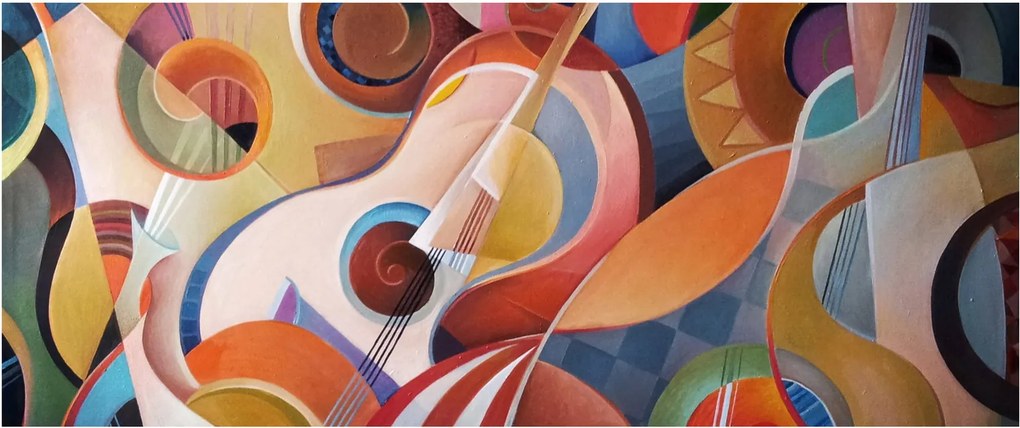 Kép - Zenei absztrakt (120x50 cm)